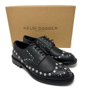 KELSI DAGGER Black Oxford Loafer Size 6 NWB